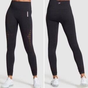 Gymshark Energy Seamless Leggings in Black Small Size See Pics for Measurements